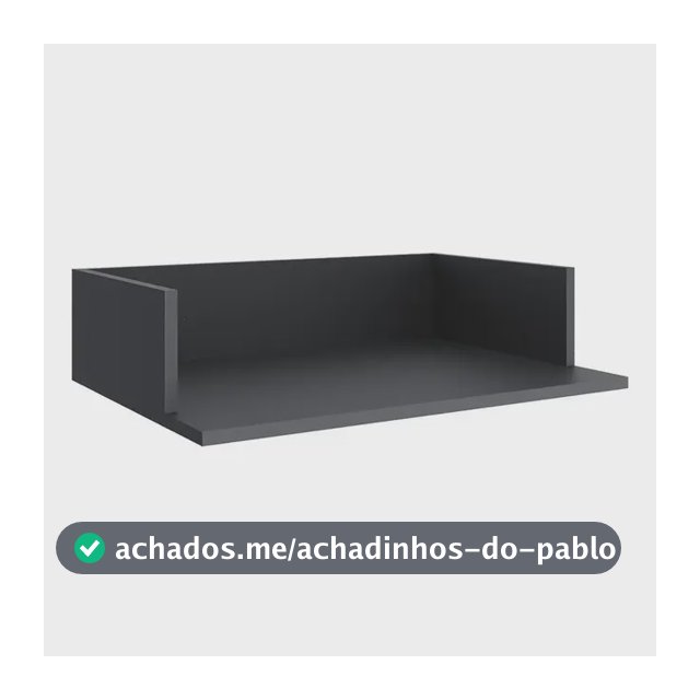Suporte Prateleira Microondas Forno Madeira Mdf Nicho Parede Preto