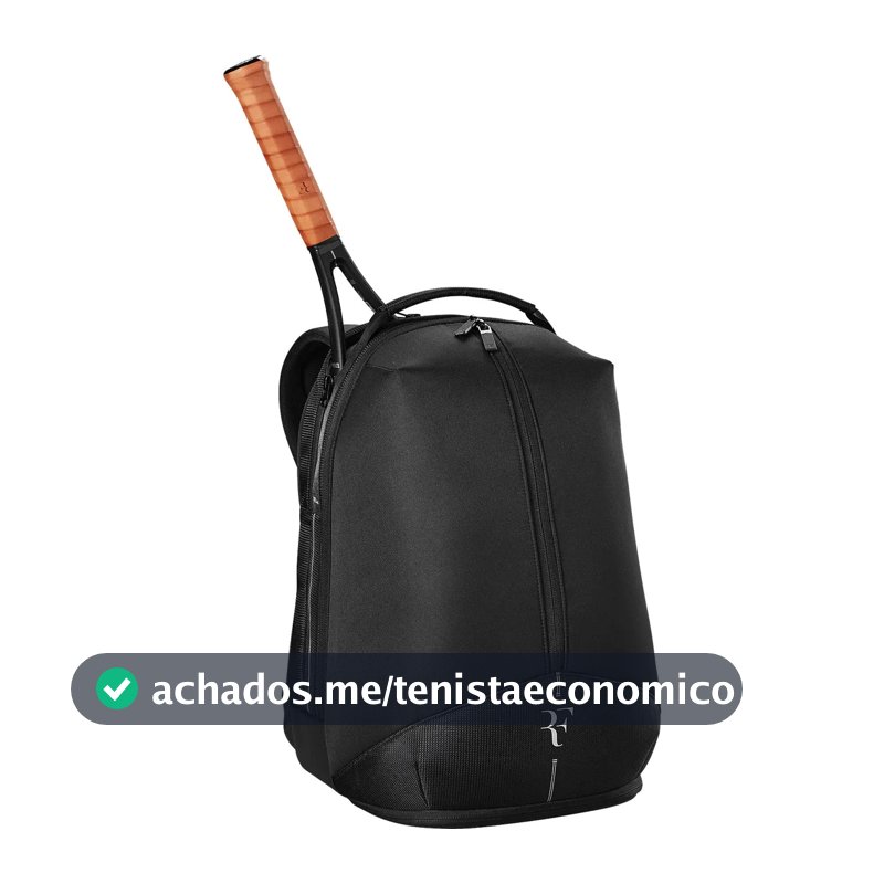 Mochila de tênis preta Wilson Federer Dna