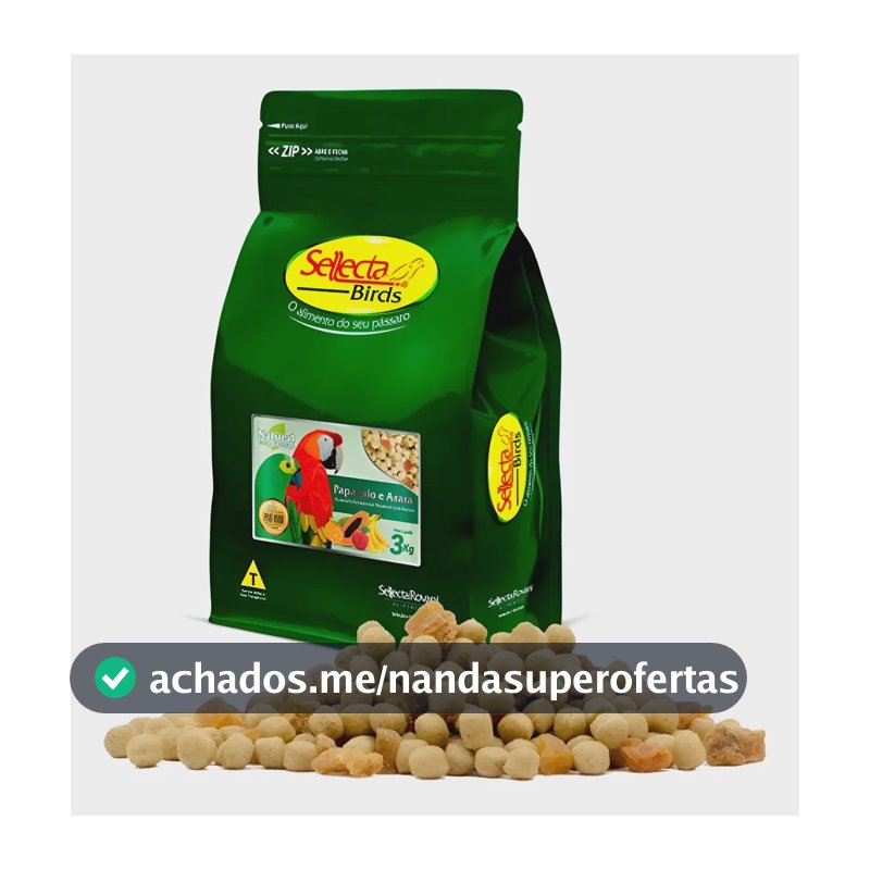 Sellecta Extrusada Papagaio Natural Com Frutas 3kg