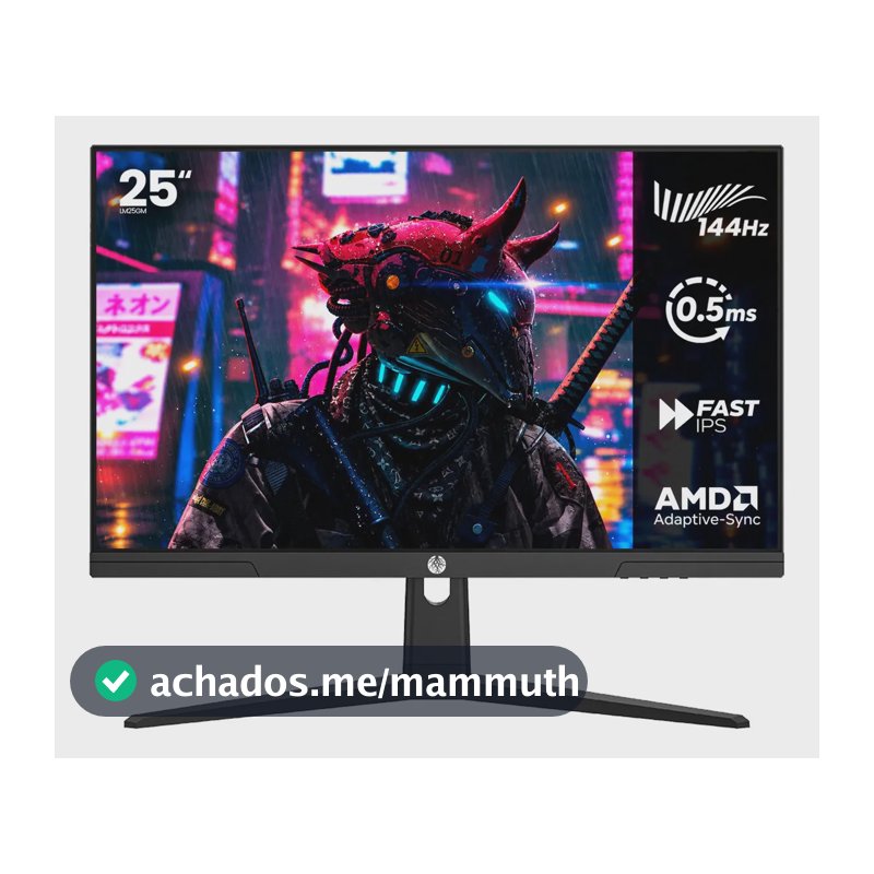 Monitor Gamer Haiz 25'' Ips Fhd 144hz 0.5ms Hdmi Dp Vesa Preto