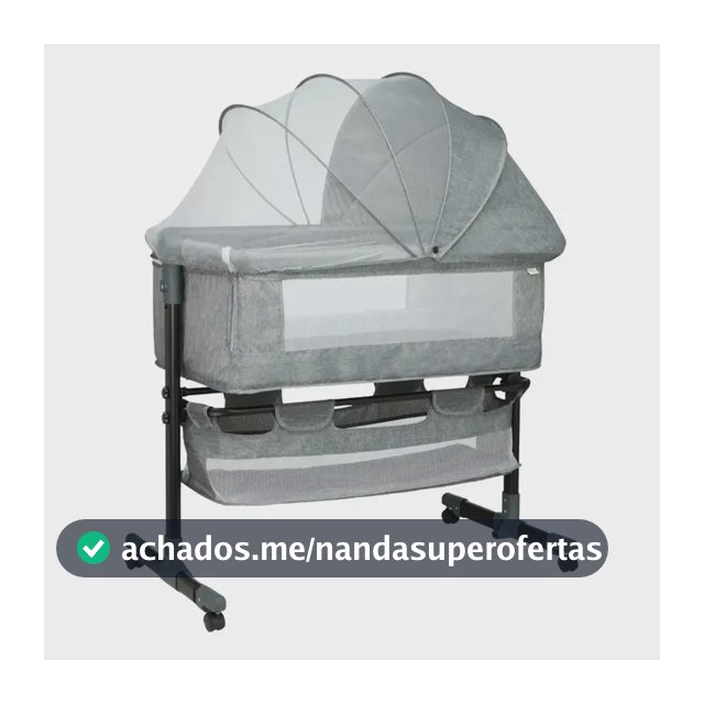 Berço Portátil Bebê Acoplado Co-Bed Connect Maxi Baby - CINZA