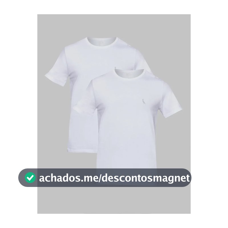 Kit Duas Camisetas Regular Essence Reserva Branco/branco Liso P