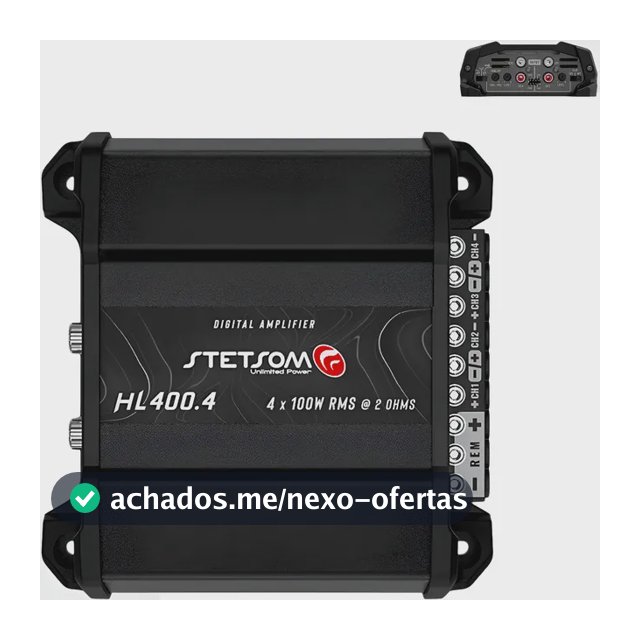Modulo Stetsom 4 Canais Potência 400w Amplificador Preto