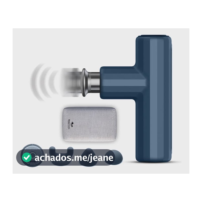 Pistola Massageadora Mini Deep Therapy - Pelo Corpo Inteiro - Potente - Leve - Portatil - Relaxmedic Cor Azul