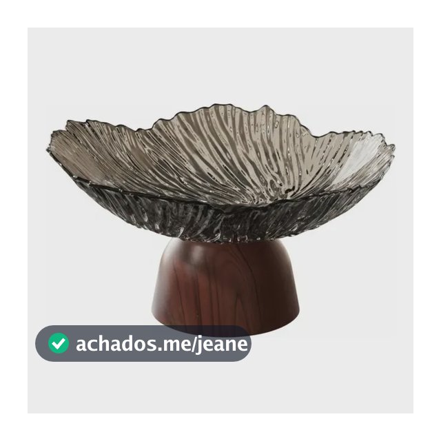 Fruteira De Pedestal Com Design Elegante, Base Redonda Preta