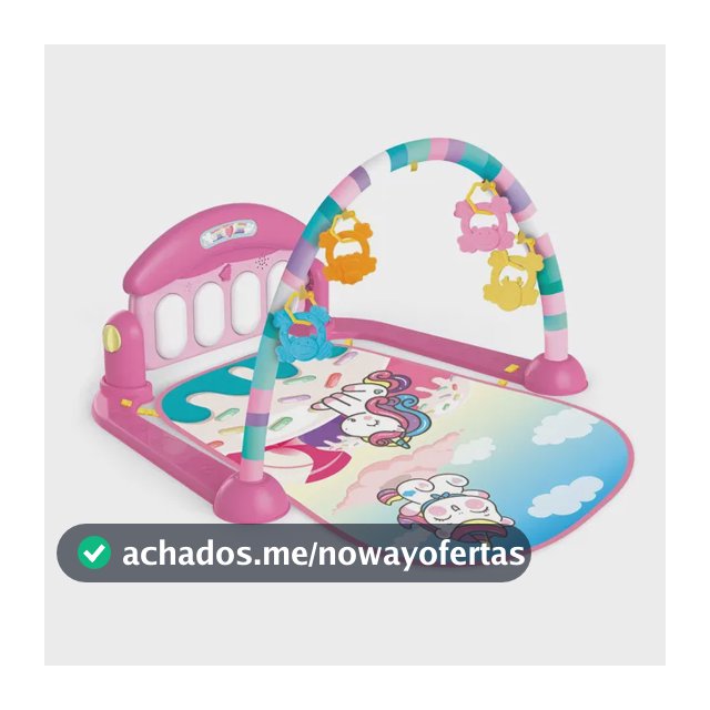 Tapete De Atividades Para Bebê Piano Unicórnio Rosa Maxibaby