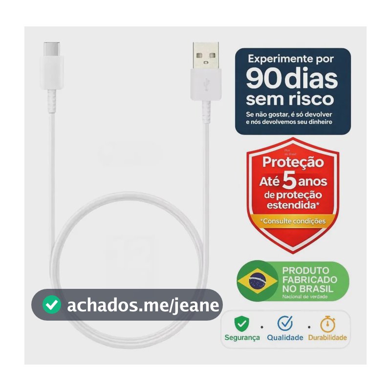 Plus Do Brasil Cabo Carregador Usb-c Para Samsung A04 A05 A06 A07 A14 A15 A16 A17 A24 A25 A26 A27 A54 A55 A56 A57 Tramissão De Dados Carga Rápida