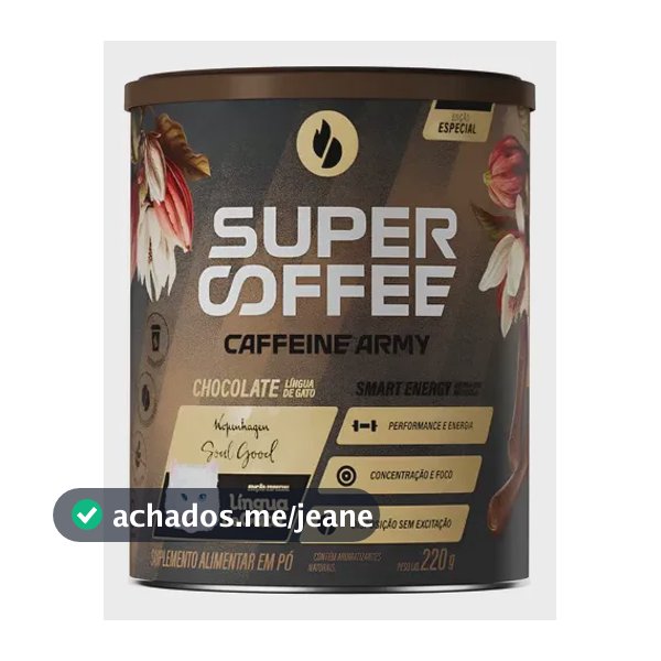 Super Coffee 3.0 Caffeine Army Coq10 Picolinato De Cromo Super Coffee Lingua De Gato 220g