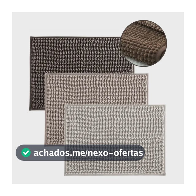 Kit 3 Tapetes De Banheiro Microfibra Bolinha Antiderrepante Cor Sortido