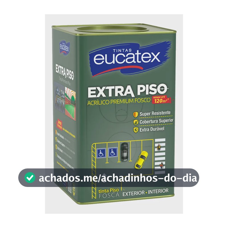 Tinta Eucatex Extra Piso Premium 18 Acabamento Fosco Cor Cinza Escuro | Lata 18 Litros