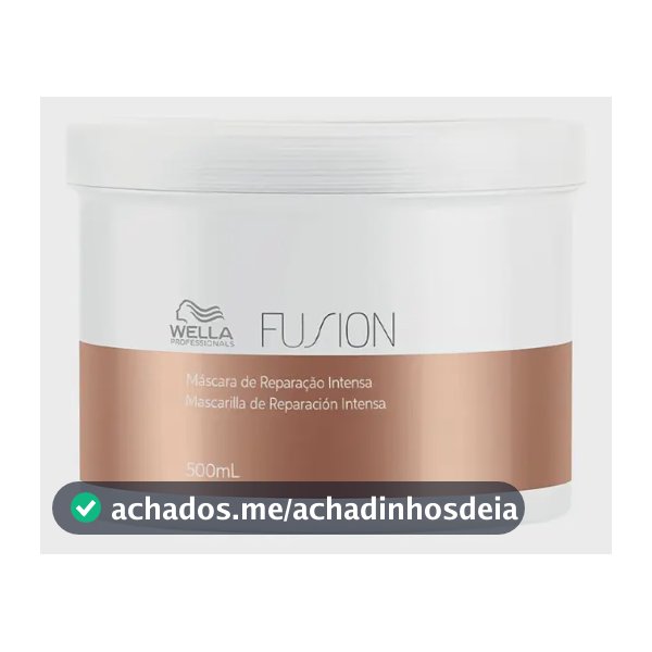 Máscara Wella Fusion Reconstrutora 500ml Cabelo Forte e Revitalizado