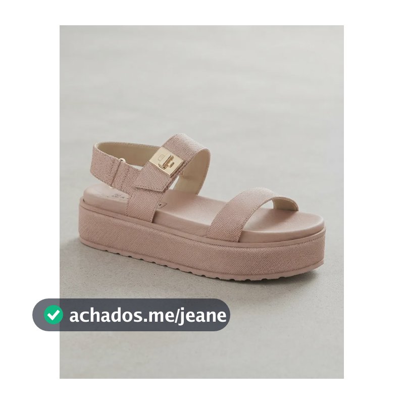 Sandalia Feminina Plataforma Casual Papete Ramarim Original Chiffon 39 Br
