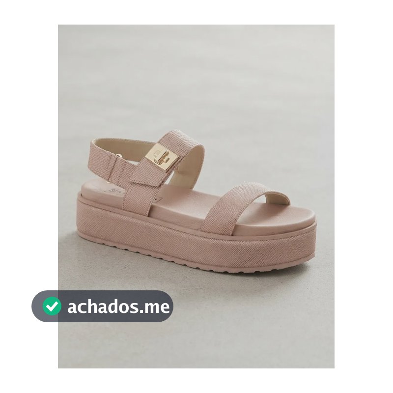 Sandalia Feminina Plataforma Casual Papete Ramarim Original Chiffon 39 Br