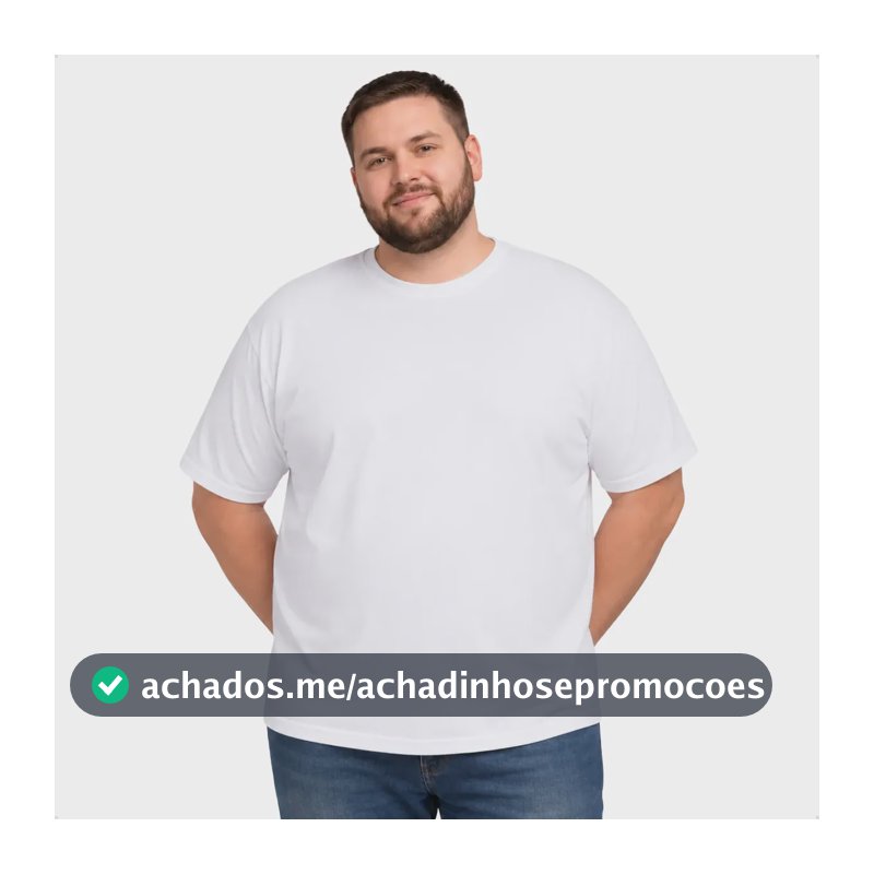 Camiseta Básica Masculina Plus Size Extra Grande Algodão