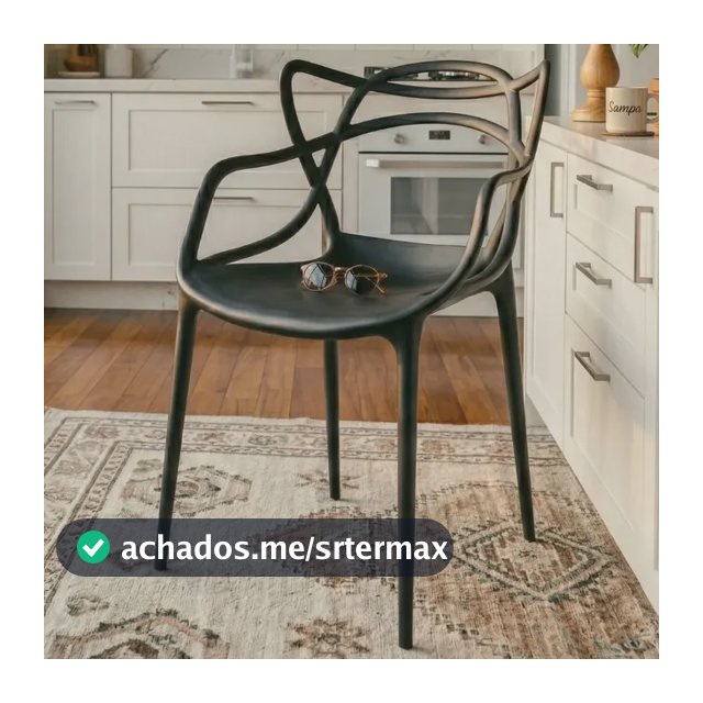 Cadeira Allegra Empilhável Design Moderno Sala E Cozinha Liso Preto