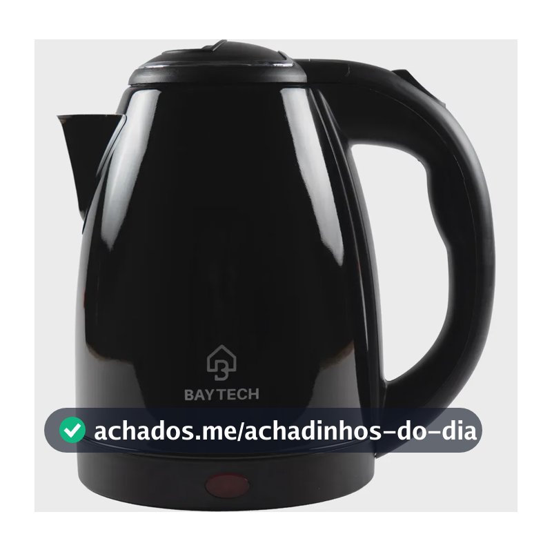 Chaleira Elétrica Baytech Inox 2 Litros Desligamento Automático Jarra Para Café Chá Água Aquecimento Rápido