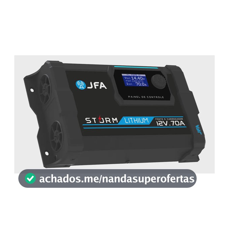 Fonte Carregador 70a Jfa Storm Lithium Bivolt Bateria Lítio