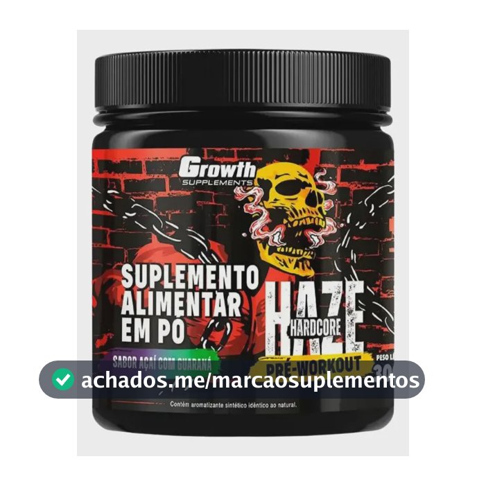 Haze Hardcore - Pré-treino 300g - Growth Supplements Sabor Açaí Com Guaraná
