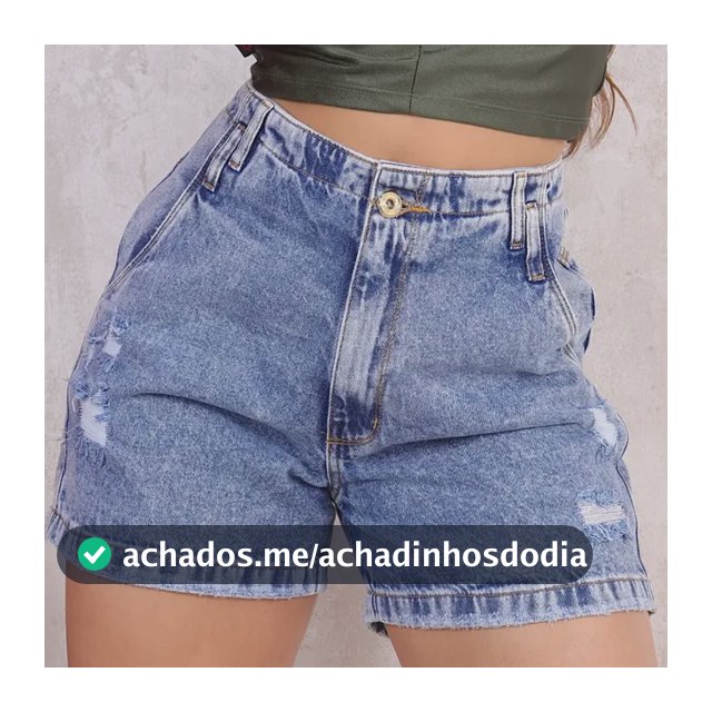 Short Mon 100% Boyfriend Meia Coxa Cintura Alta Feminina
