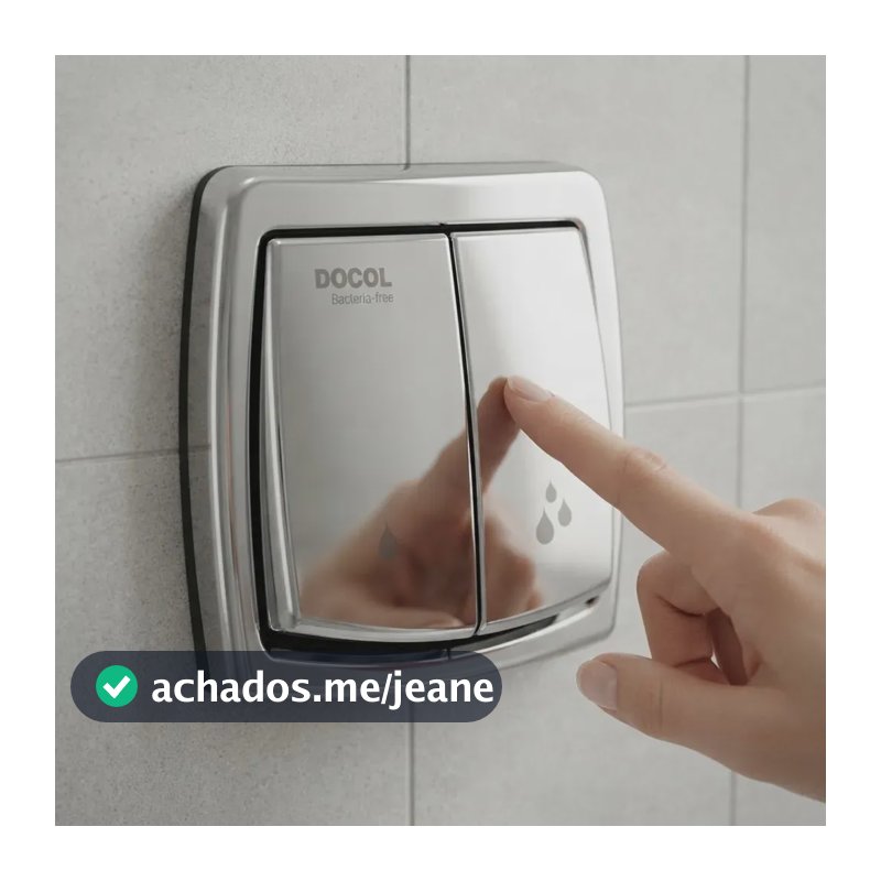 Acabamento Cromado Docol Salvágua Box Válvula Descarga 3/6 Litros