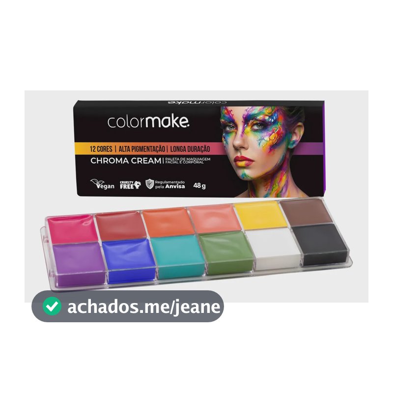 Paleta De Maquiagem Colormake Chroma Cream 12 Cores Colormake