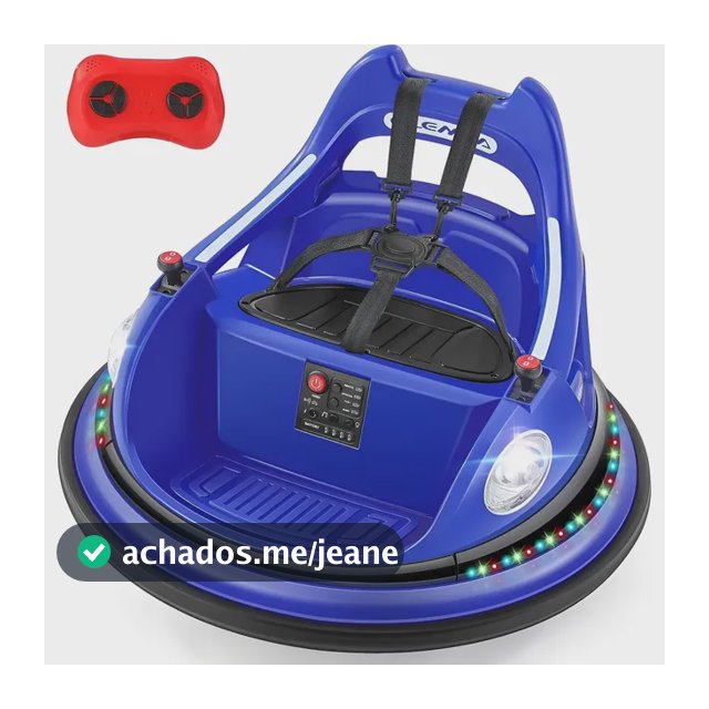 Carro Elétrico Elemara Bumper Car 1,9 Mph, Máximo De 12 V, W