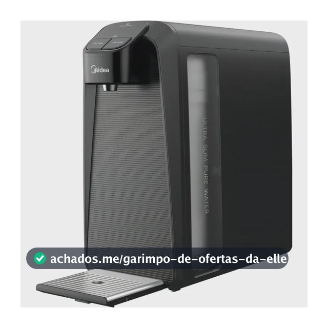 Purificador Midea SlimPure Bivolt Cinza Filtro 2 Estágios