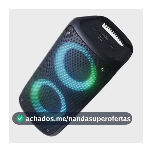 Super Caixa De Som Completa Amplificada 200w 40 Cm De Altura Cor Preto