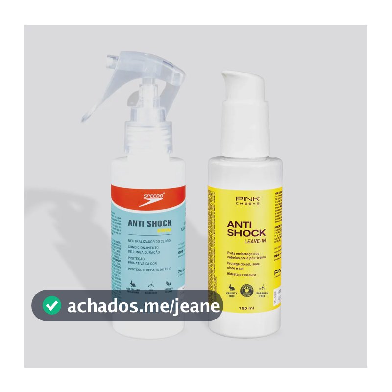 Kit Leave-in Pink Cheeks - Linha Anti Shock Swim+pre Treino