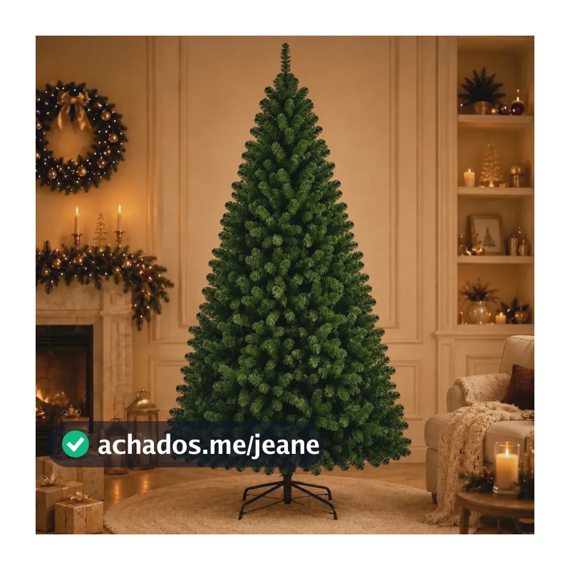 Árvore De Natal 210cm Pinheiro 1000 Galhos Luxo Cheia Verde