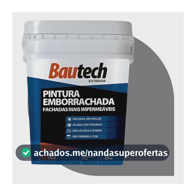 Bautech Emborrachada Excelente Resistência Ao Fissuramento Acabamento Fosco Cor Platina