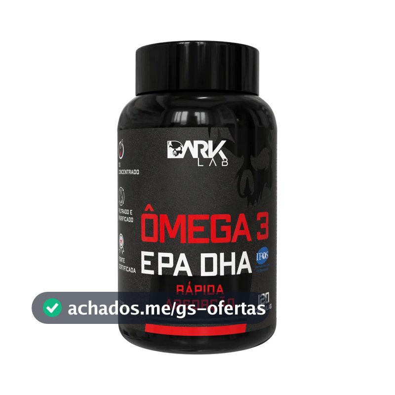 Ômega 3 EPA DHA Dark Lab em cápsula Sem sabor de 120 un