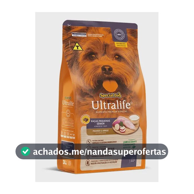 Ração Special Dog Ultralife Cães Raças Pequenas Sênior 7+ Sabor Frango 3kg