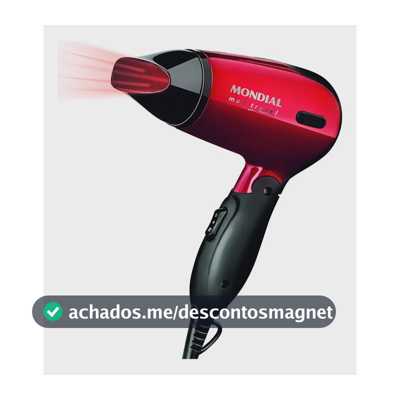 Secador de cabelo dobrável Mondial Max Travel 1200w Sc-10