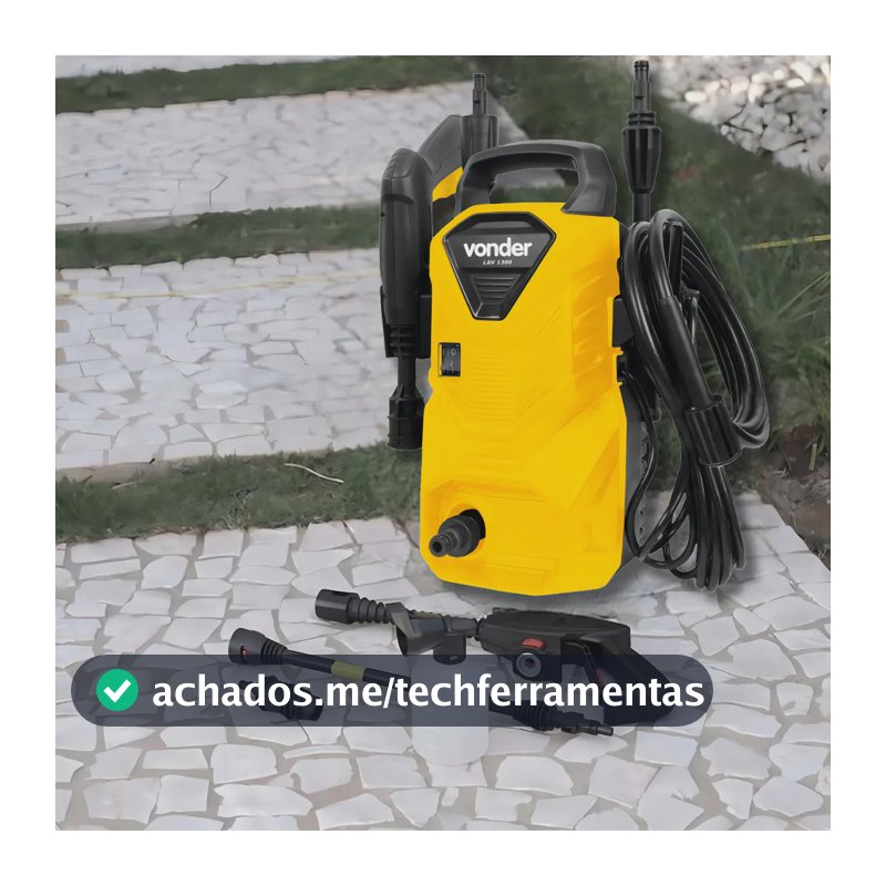 Lavadora de alta pressão Vonder Leve LAV1300 amarela e preta de 1200W