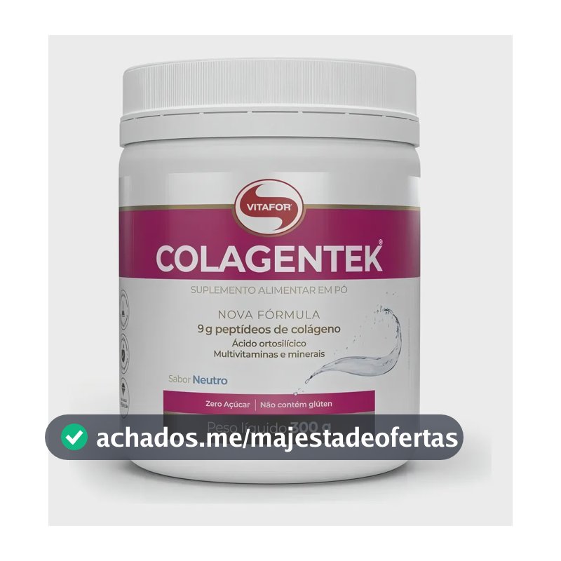Colágeno Colagentek Neutro 300g Vitafor Sem Sabor
