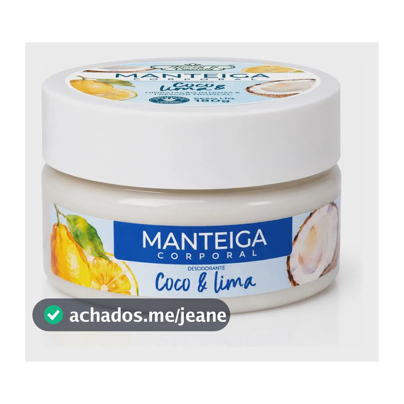 Flores E Vegetais Manteiga Corporal Coco & Lima 180g