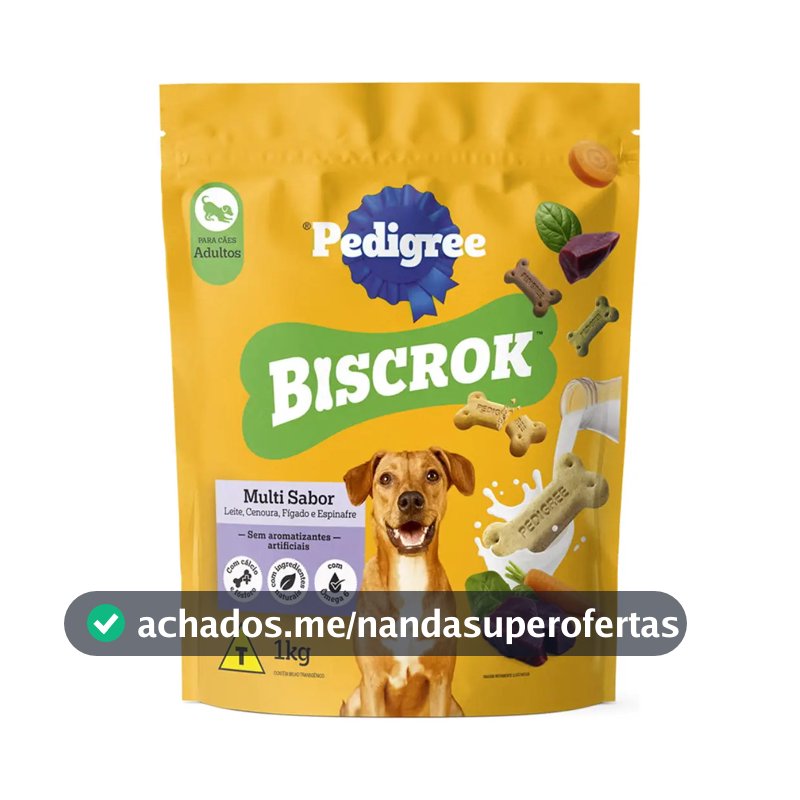 Pedigree Biscrok Petisco para Cachorro Adulto Multi Sabor 1kg