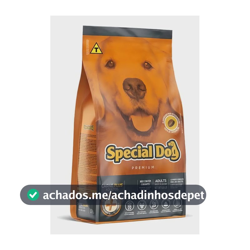 Ração Seca Special Dog Premium Cão Adulto Sabor Carne Plus 15kg
