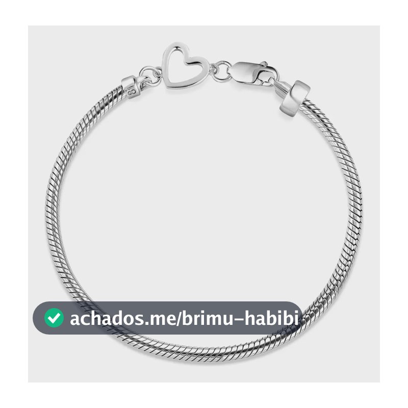 Pulseira Life Coração Em Prata 925