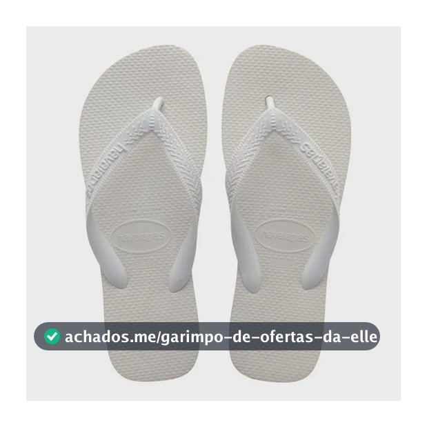 Chinelo Unissex Top Havaianas Liso Branco
