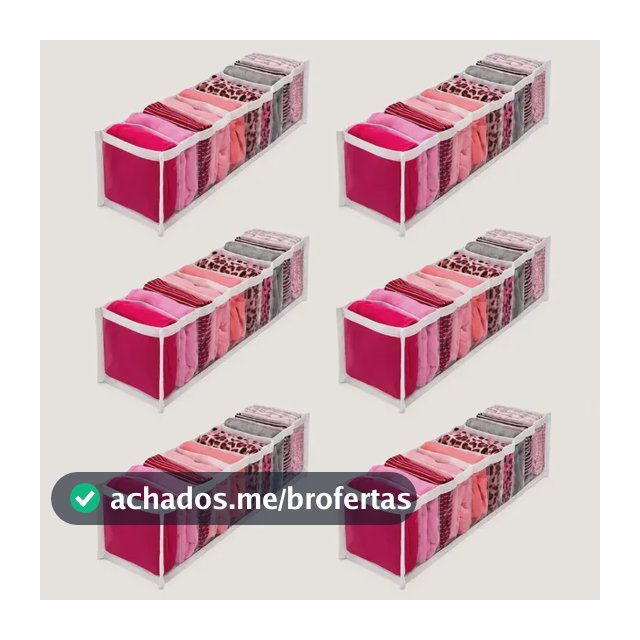Kit 6 Colmeia Organizadora Pp Calcinha Cueca Roupa De Bebê Branco