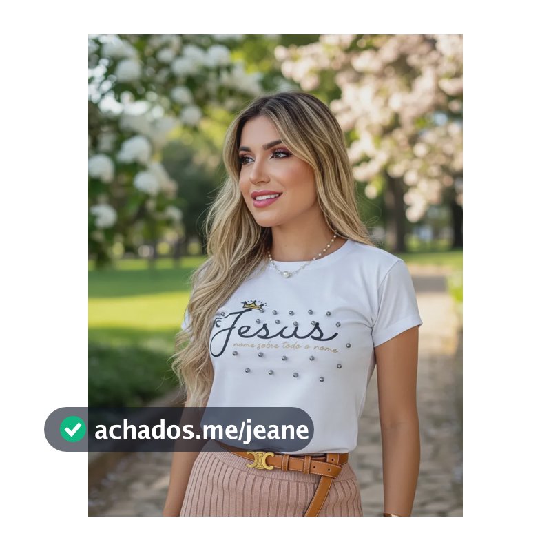 Tshirt Feminina Evangelica Filha Do Rei Vermelha Algodão Jesus Pérolas Branca M