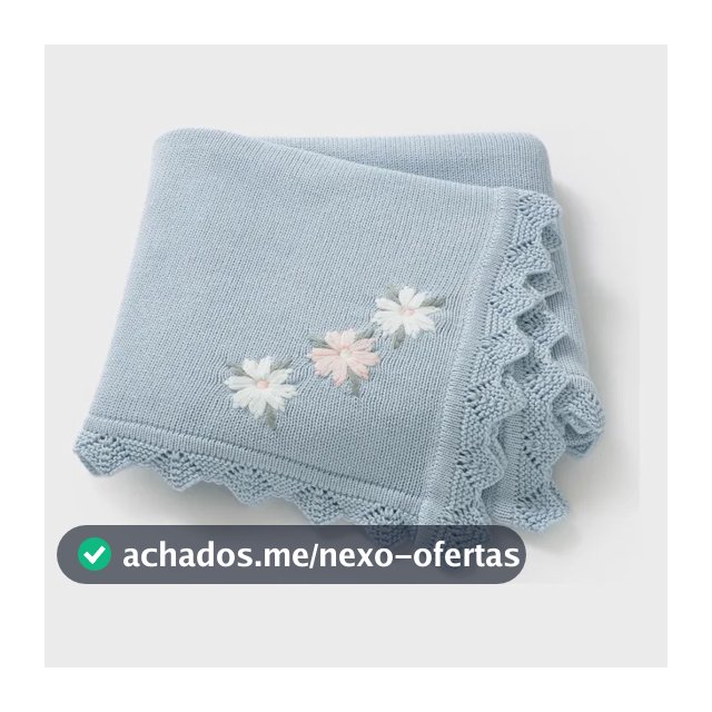 Manta De Bebê Com Bordado Floral Super-heróis Azul-claro