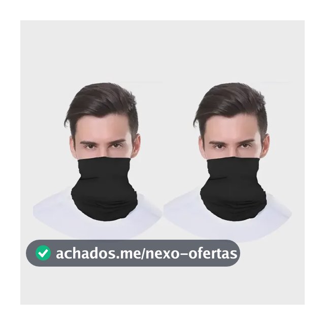 2 Bandanas Tubular Ciclismo Multiuso Proteção Solar Ou Frio Preto Bandana Padrão Adulto