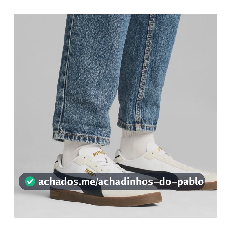 Tênis Feminino Club Ii Puma Branco E Preto Liso 38 Br