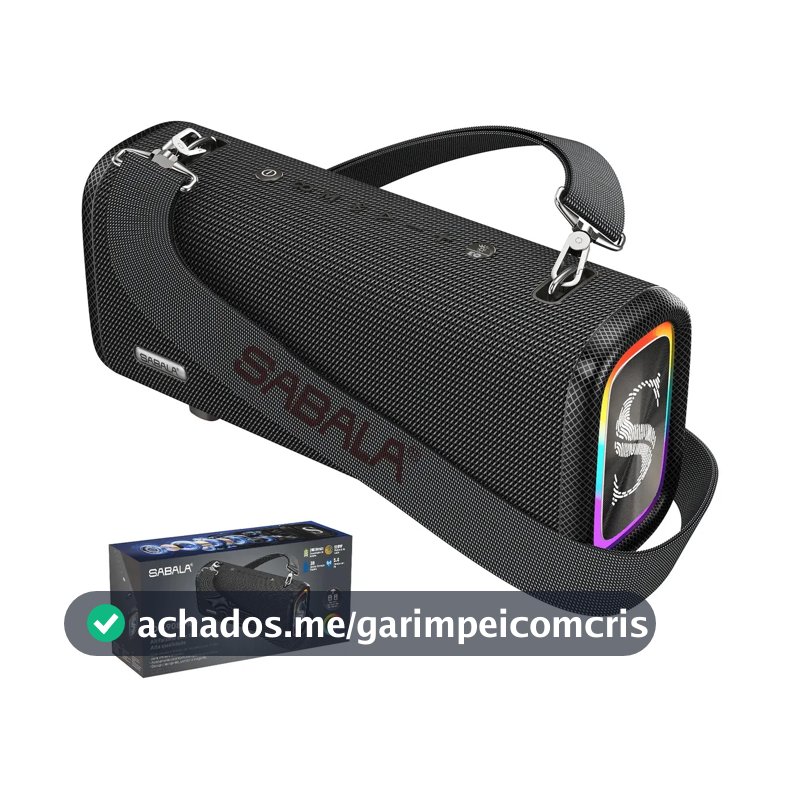 Caixa De Som Bluetooth 120w 20800mah Usb Sabala Dr-908 Pro Cor Preto