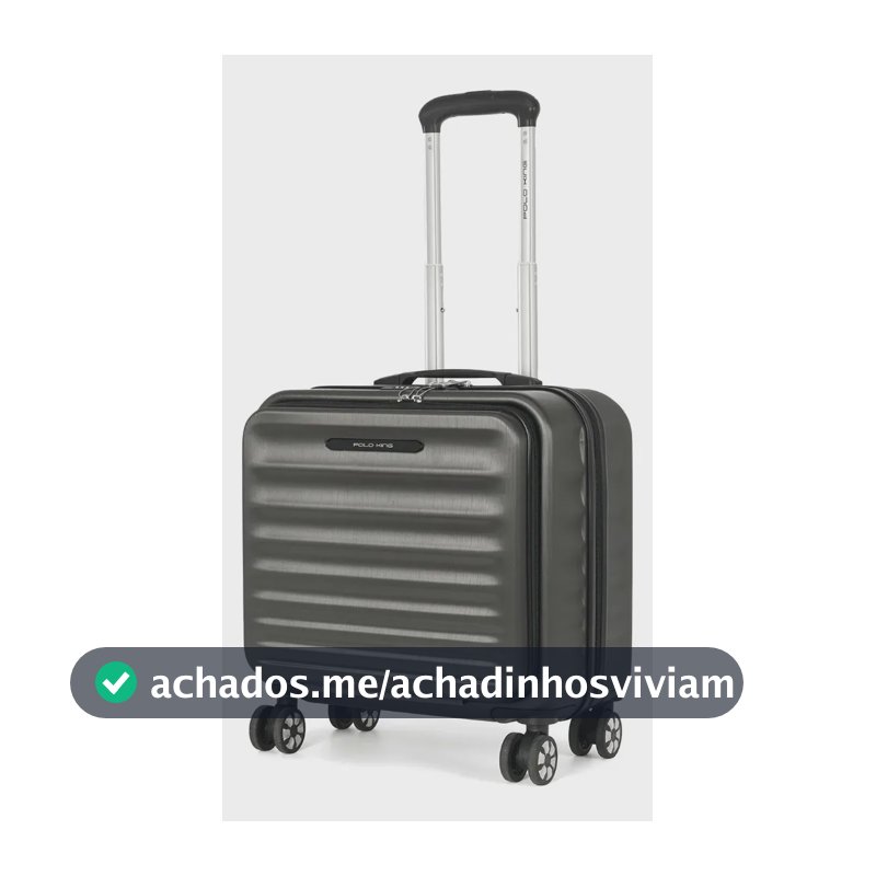 Mala Bordo Pequena Abs Poloking Nomad Preto Liso