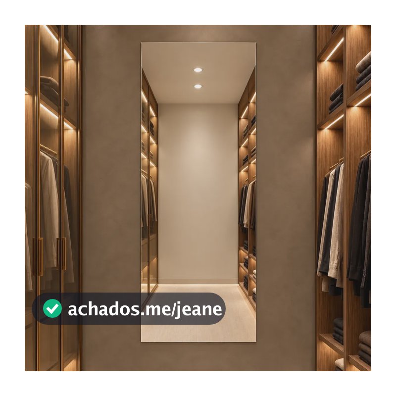 Espelho Sem Moldura Grande Banheiro Lavabo Closet Provador Suporte