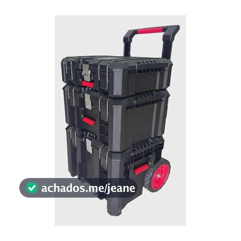 Maleta Ferramentas Modular Kress Ka4236 3x1 Torre Com Rodas Preto